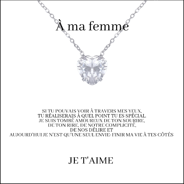 Coffret Collier « À la Femme de Ma Vie »